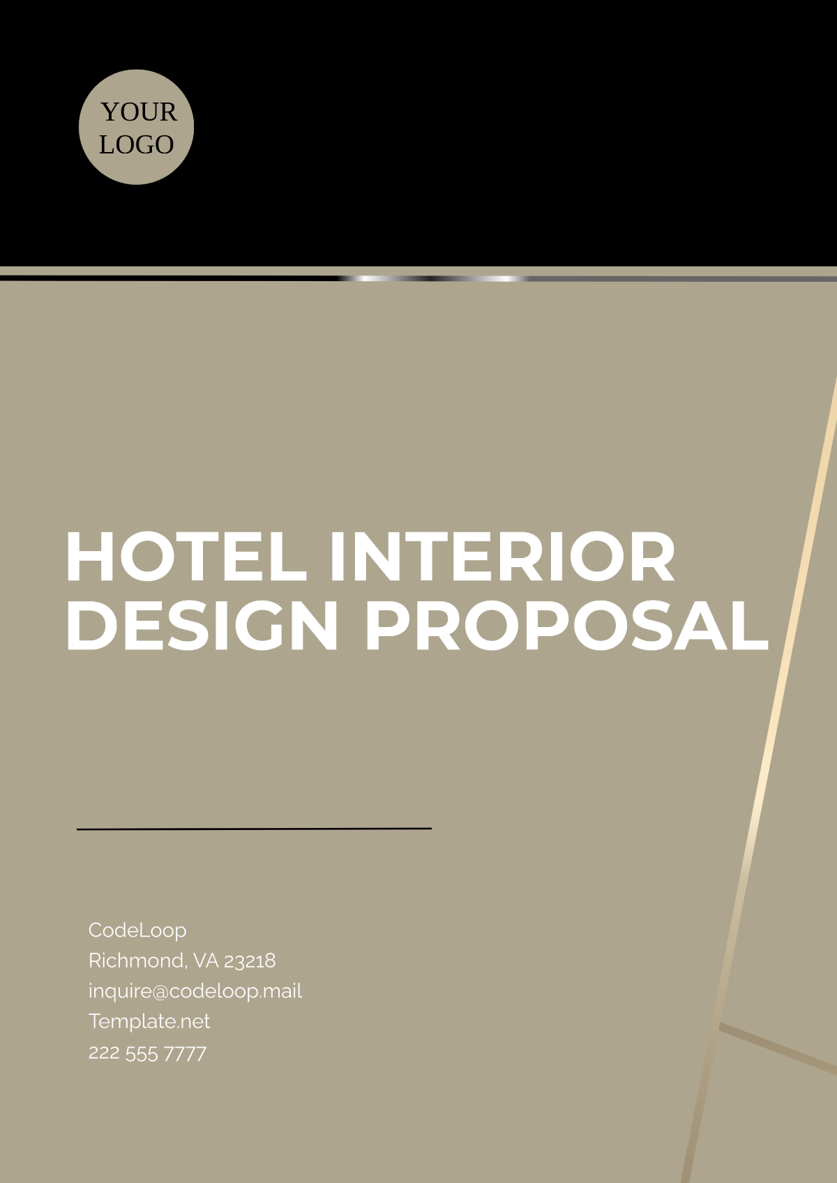 Hotel Interior Design Proposal Template - Edit Online & Download