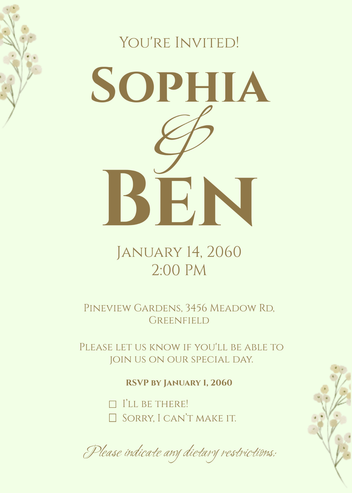 Simple RSVP Card Invitation Template - Edit Online & Download