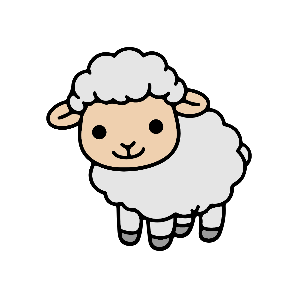 Simple Sheep Clipart - Edit Online | Template.net