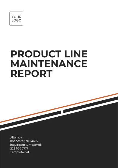 Free Production Line Maintenance Report Template to Edit Online