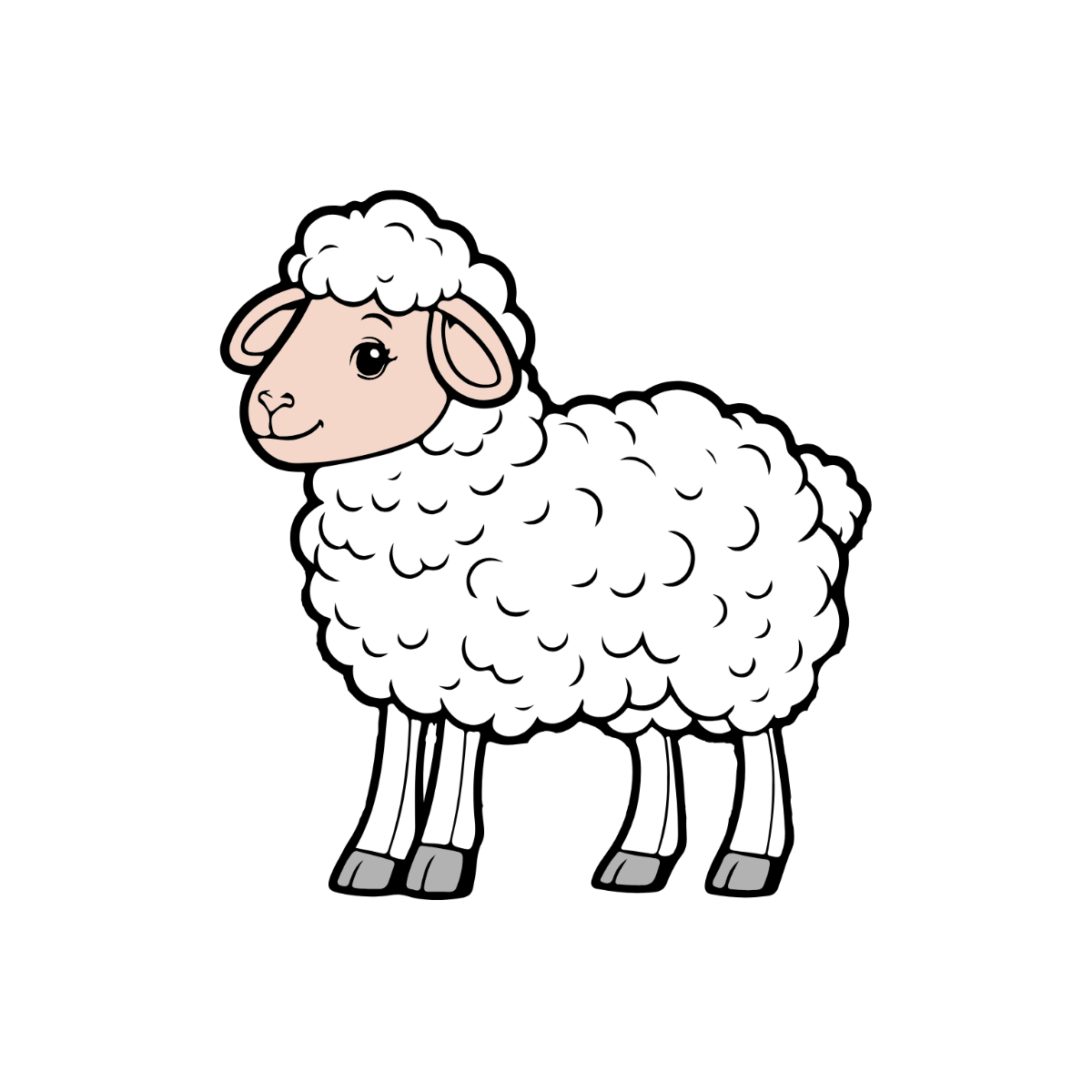 Cartoon Sheep Clipart - Edit Online | Template.net