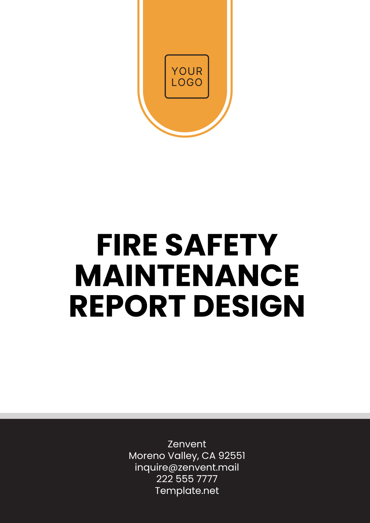 Free Fire Safety Maintenance Report Design Template