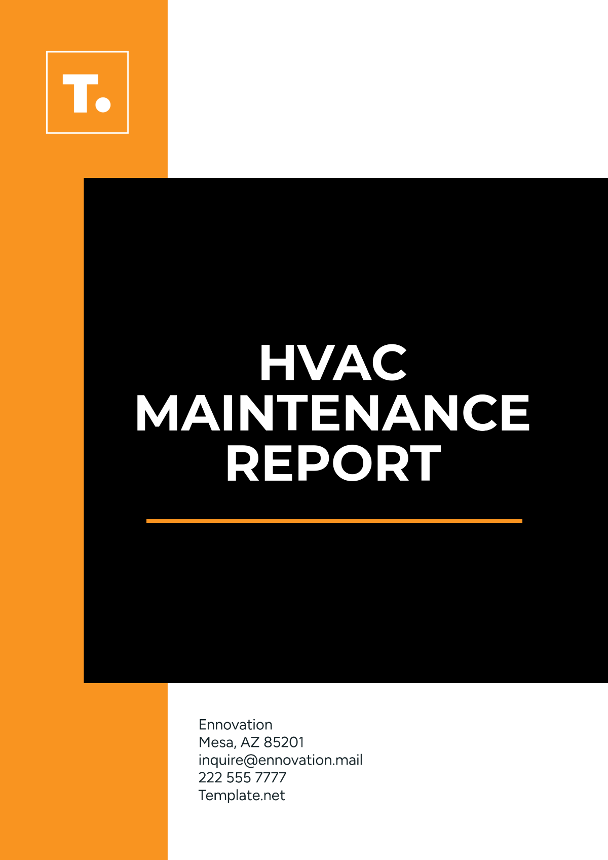 Free HVAC Maintenance Report Template