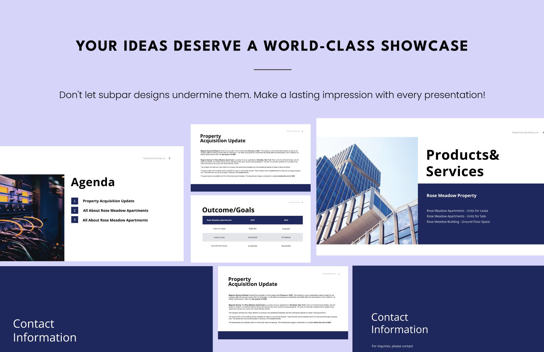 Commercial Real Estate Pitch Deck Template