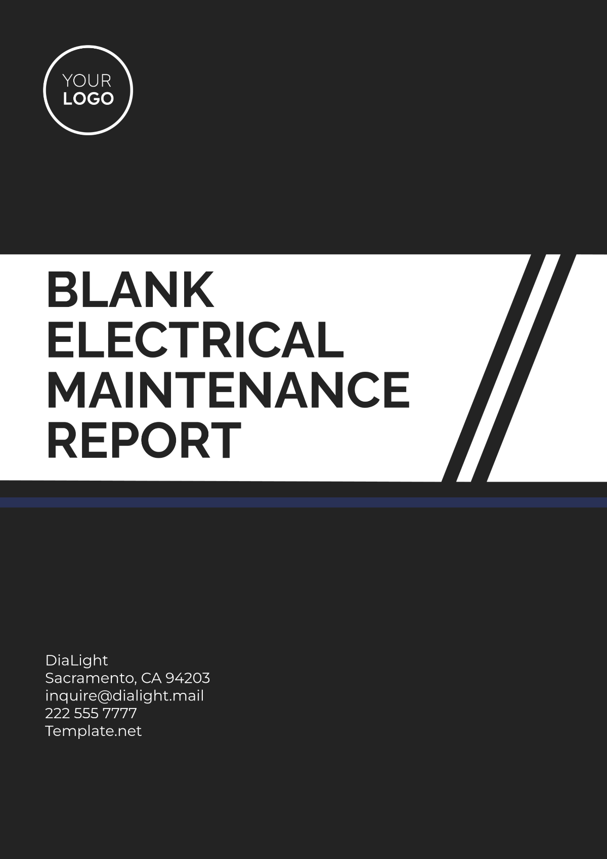 Free Blank Electrical Maintenance Report Template