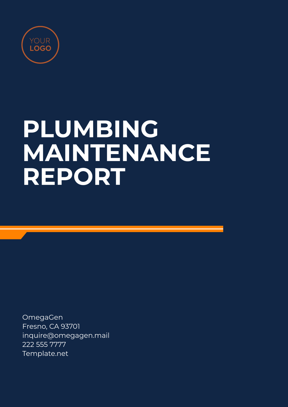 Plumbing Maintenance Report Template - Edit Online & Download