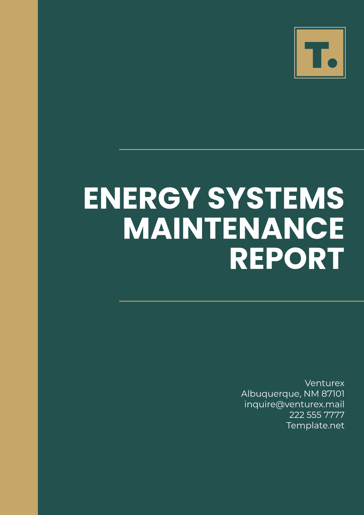 Energy Systems Maintenance Report Template - Edit Online & Download