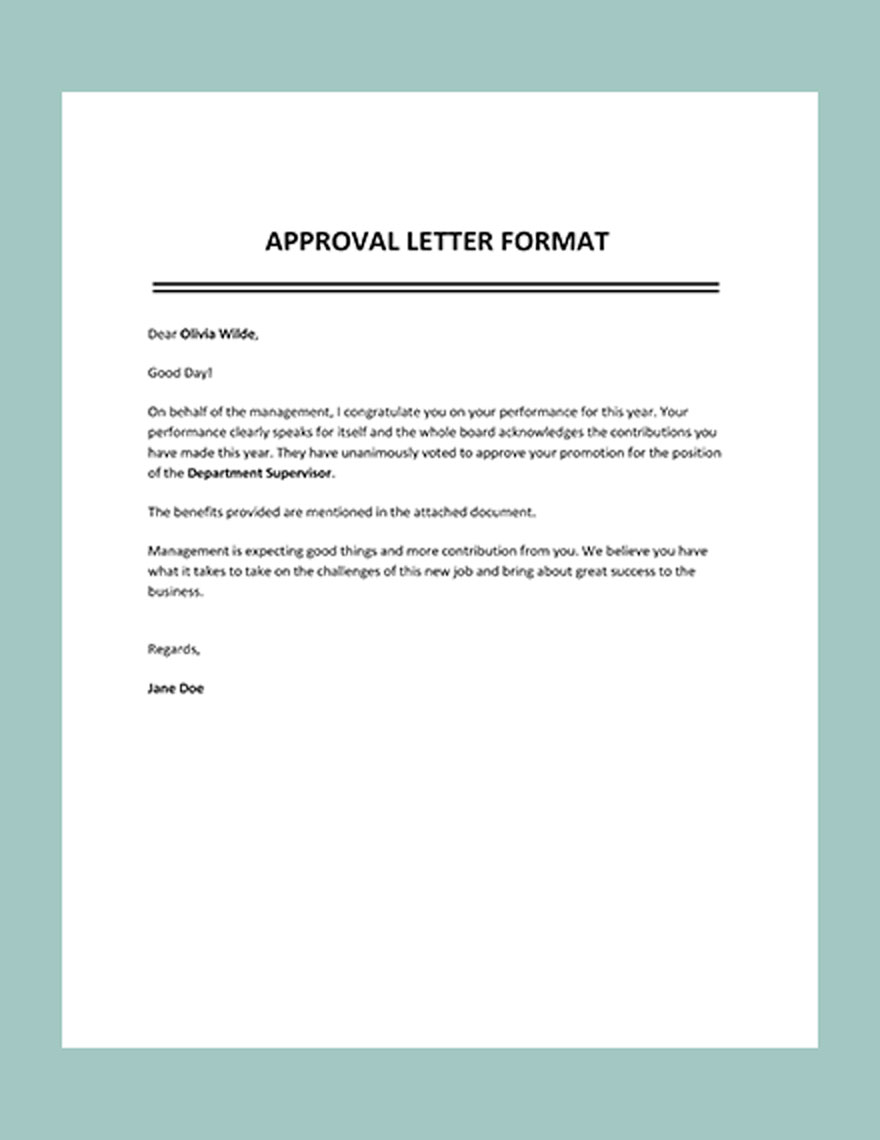 Template Letter Of Request For Approval