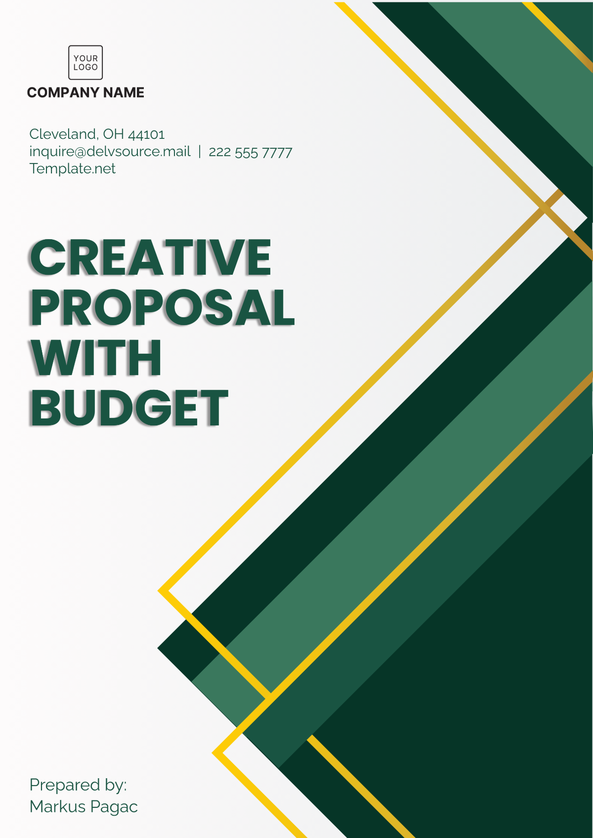 Creative Proposal with Budget Template - Edit Online & Download