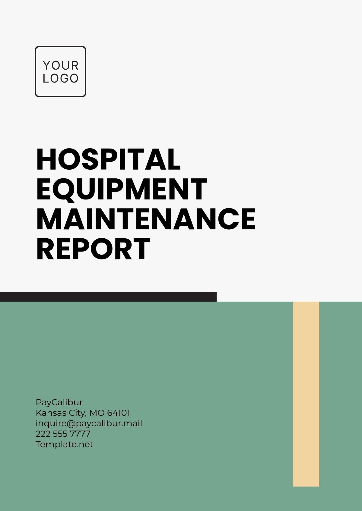 Free Hospital Equipment Maintenance Report Template