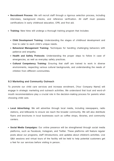 Free Child Care Proposal Template to Edit Online