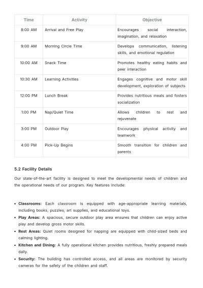 Free Child Care Proposal Template to Edit Online