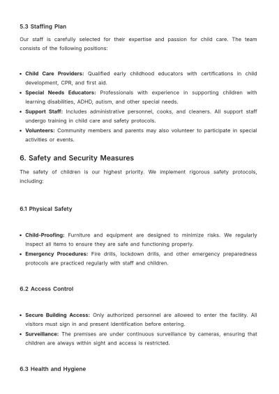Free Child Care Proposal Template to Edit Online