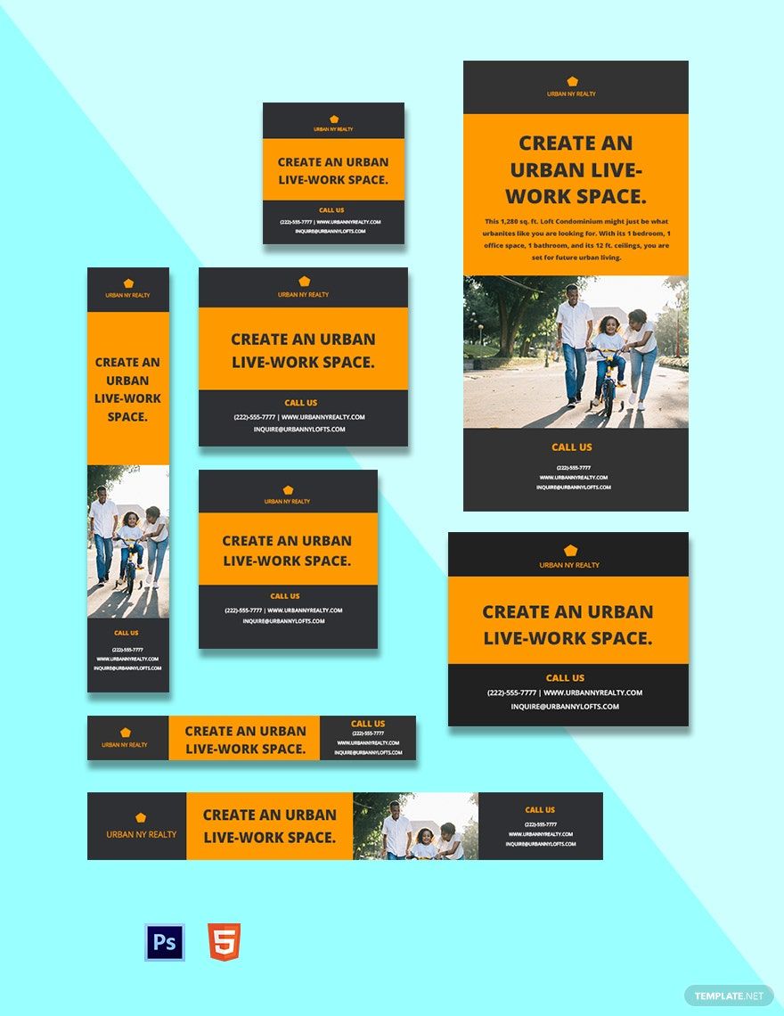 Free Urban Real Estate Ads Template
