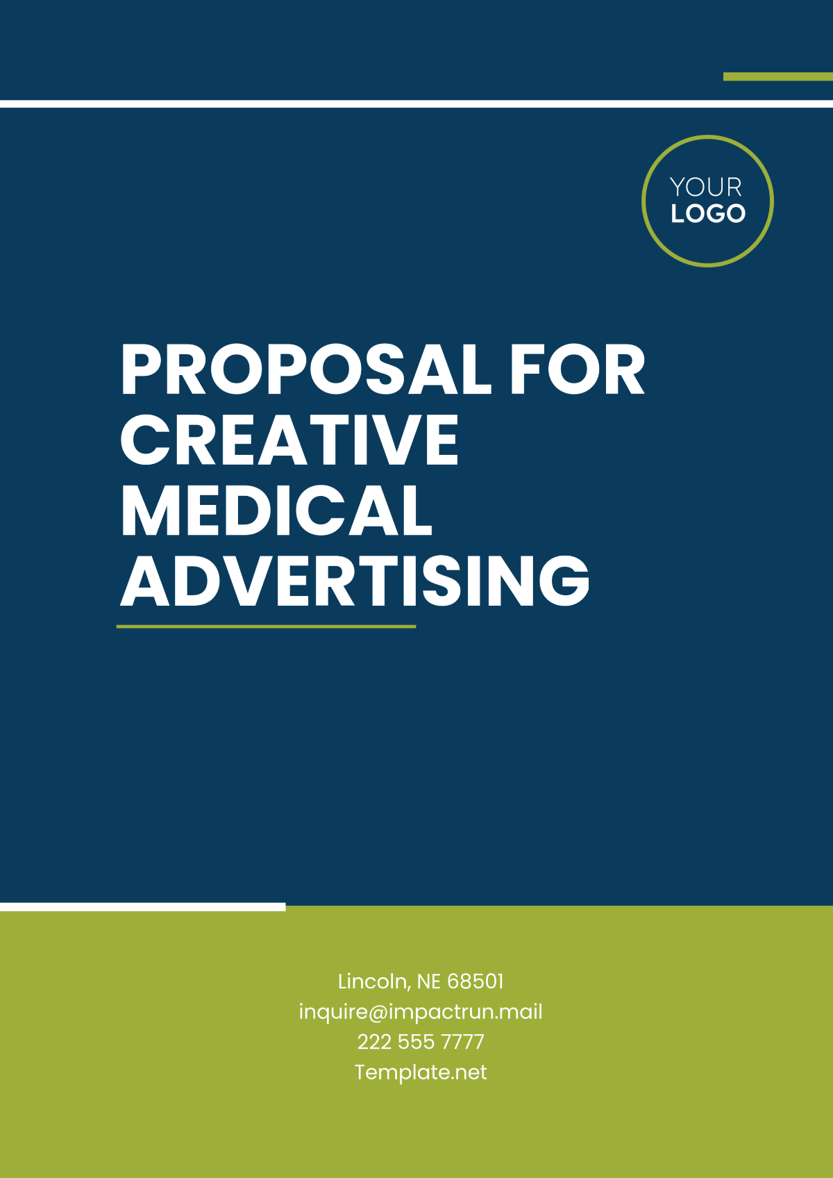 Proposal for Creative Medical Advertising Template - Edit Online & Download