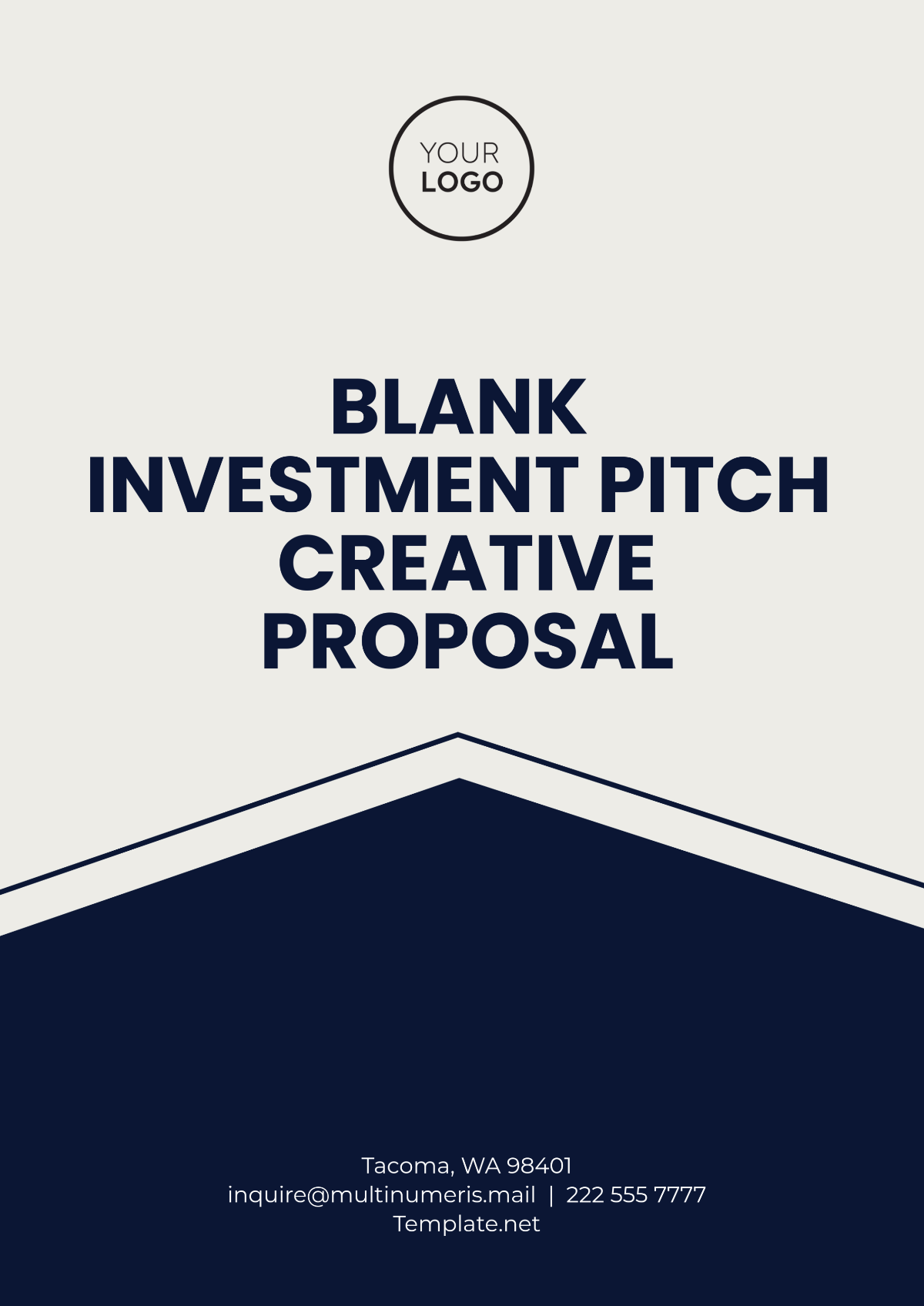 Blank Investment Pitch Creative Proposal Template - Edit Online & Download