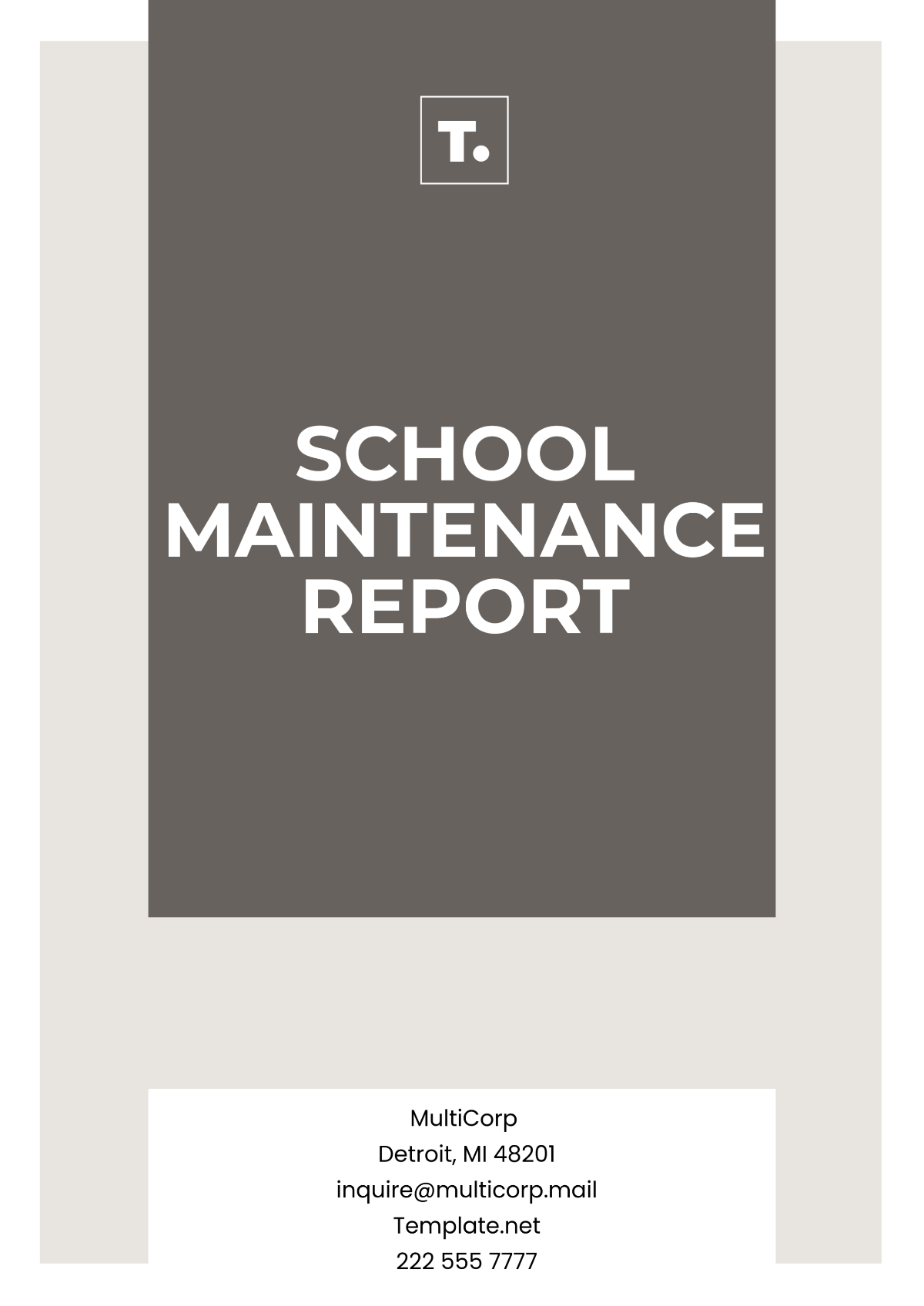 School Maintenance Report Template - Edit Online & Download