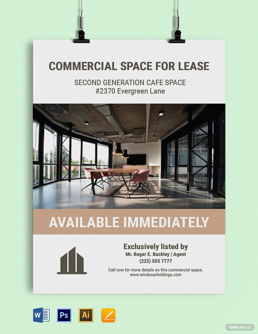 Commercial Real Estate Sign Template