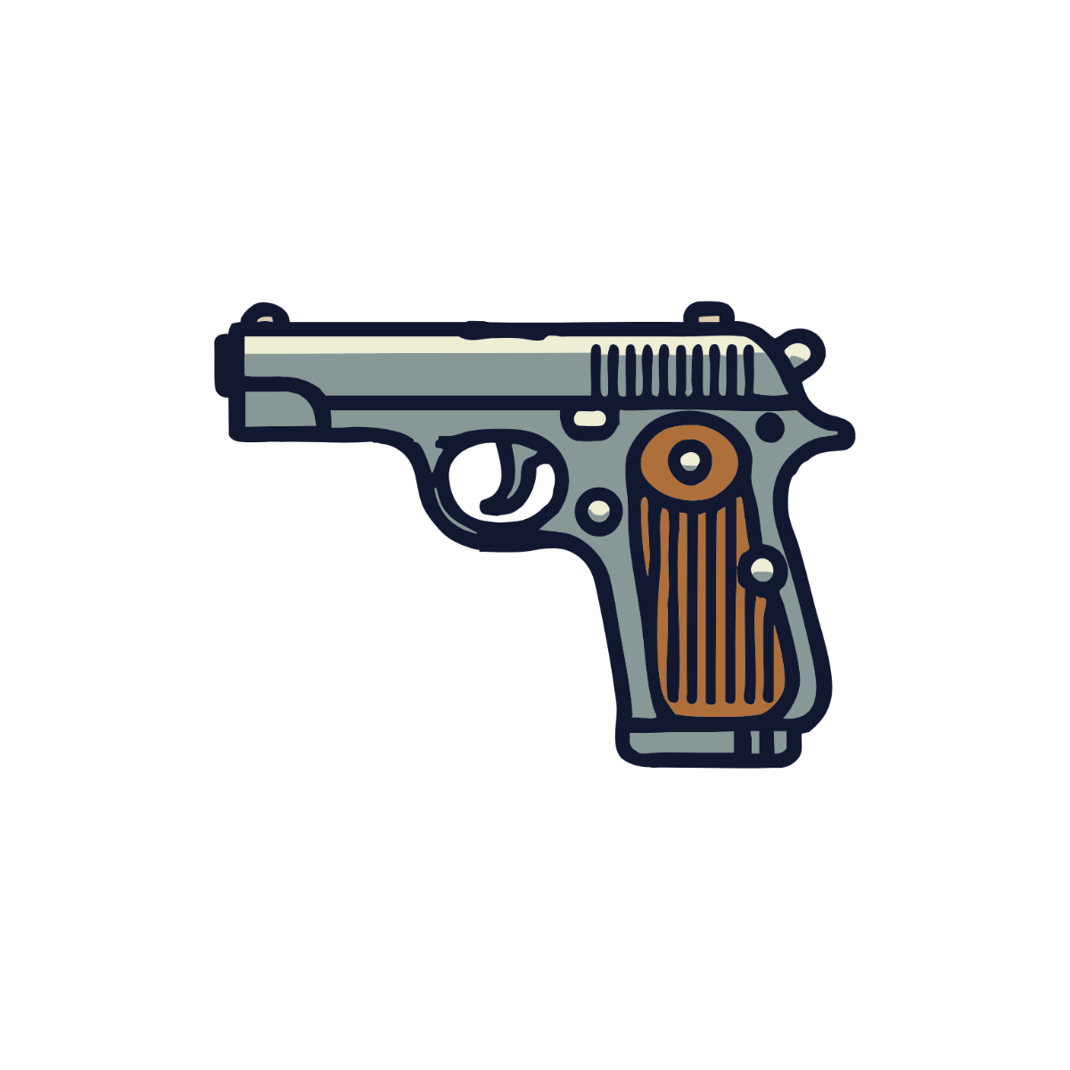 Pistol Gun Clipart - Edit Online & Download