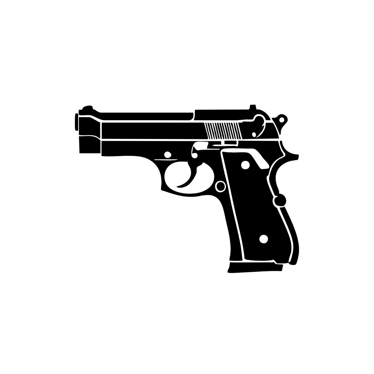 Silhouette Gun Clipart - Edit Online & Download