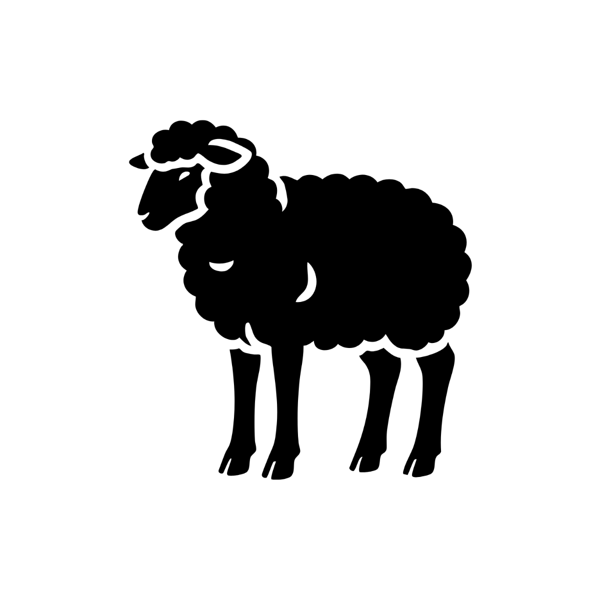 Silhouette Sheep Clipart - Edit Online & Download