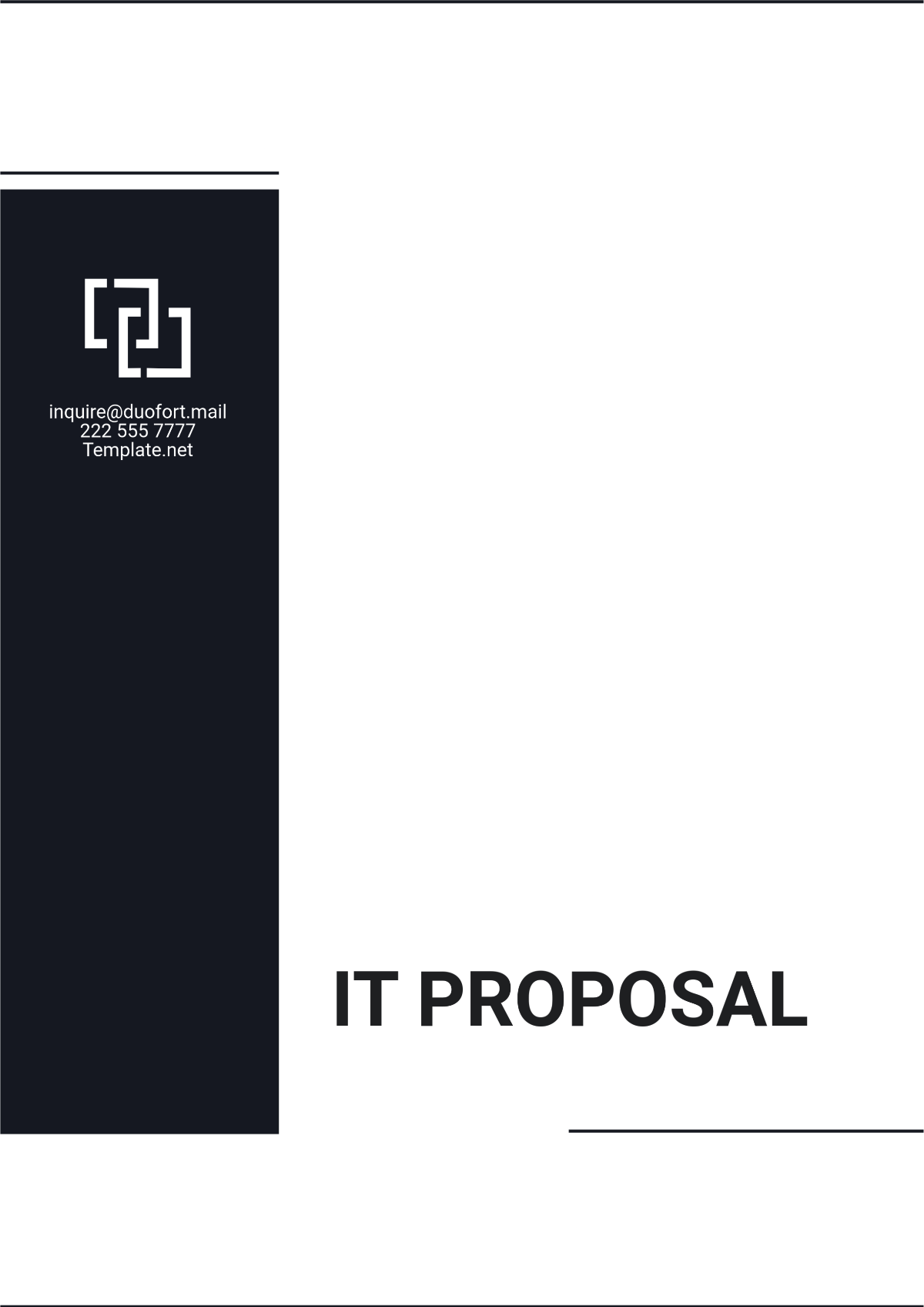 Blank IT Proposal Template - Edit Online & Download