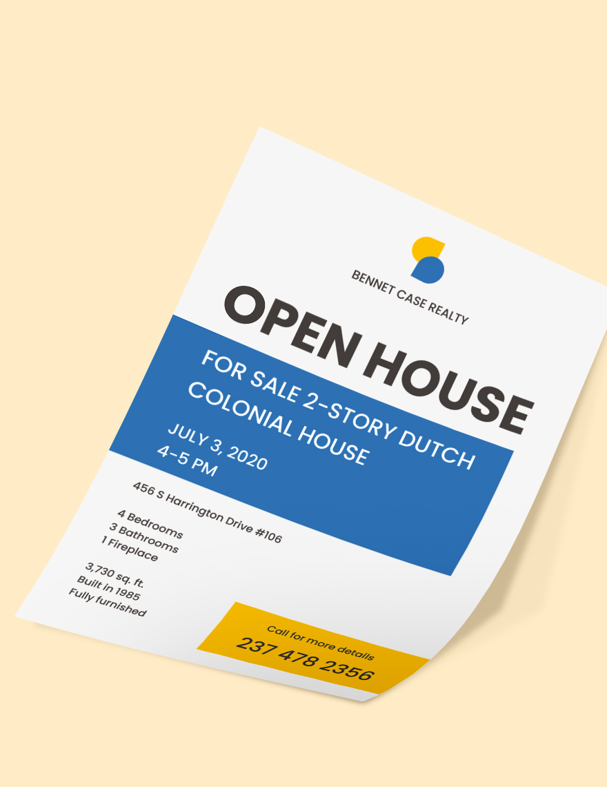 Real Estate Open House Yard Sign Template