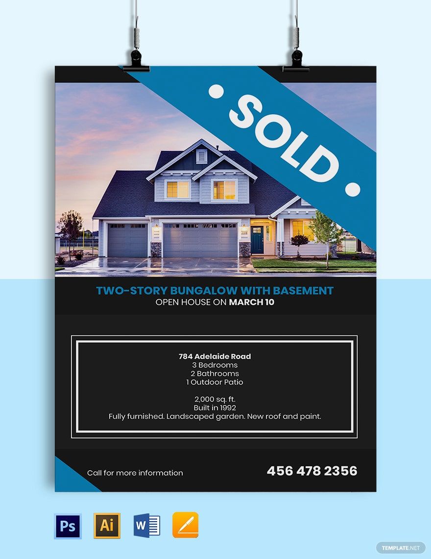 Real Estate Sold By Yard Sign Template