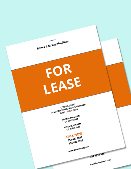 Real Estate For Lease Sign Template Lease