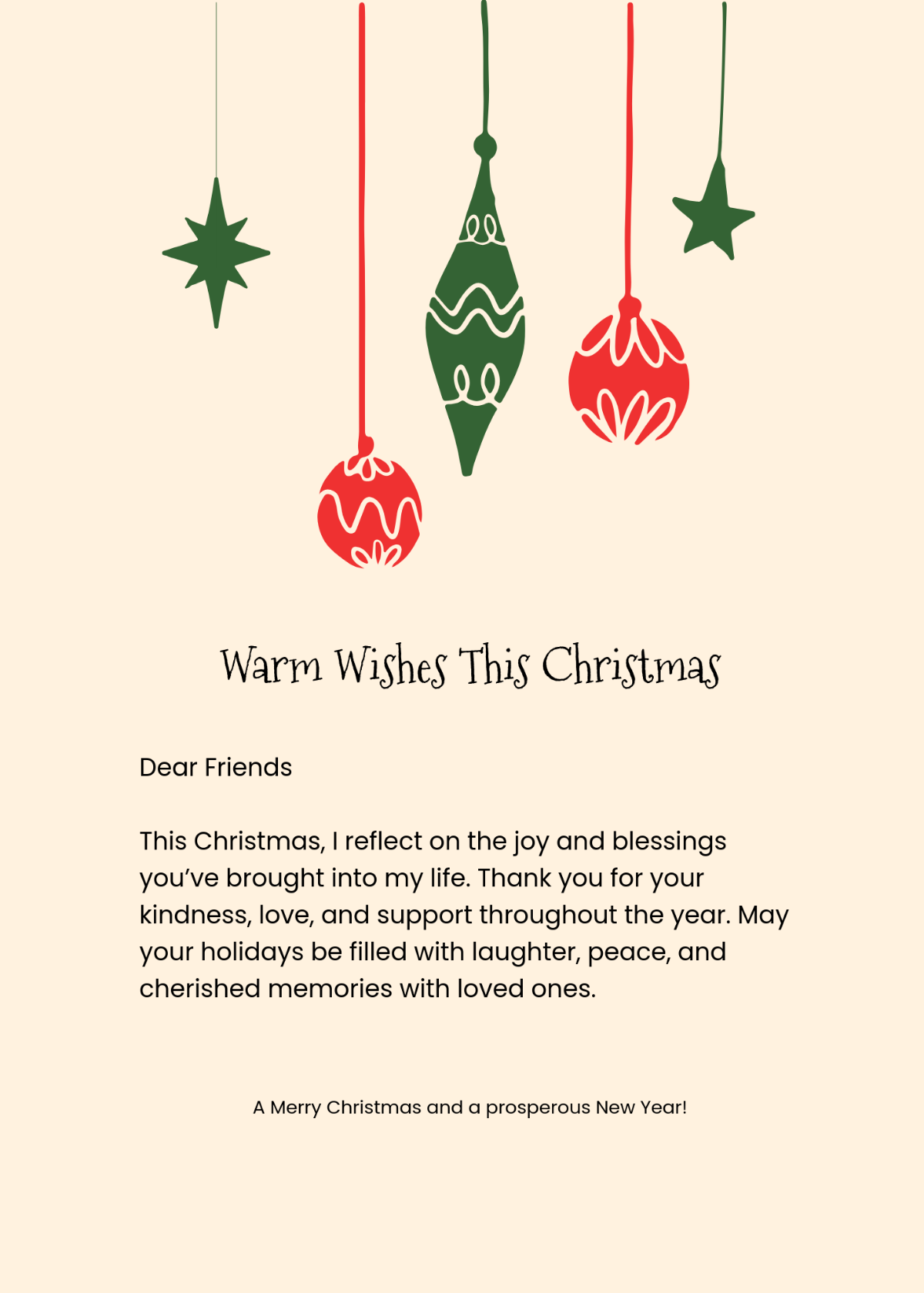 Free Personal Christmas Greeting Newsletter Template - Edit Online & Download