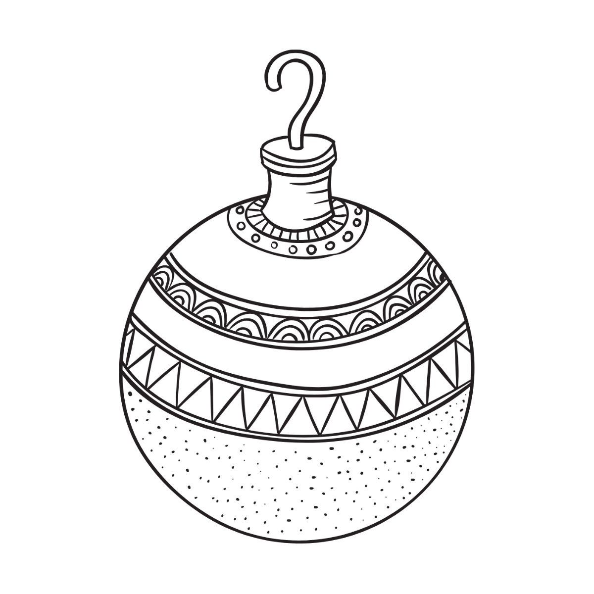 Outline Christmas Ornament Template - Edit Online & Download