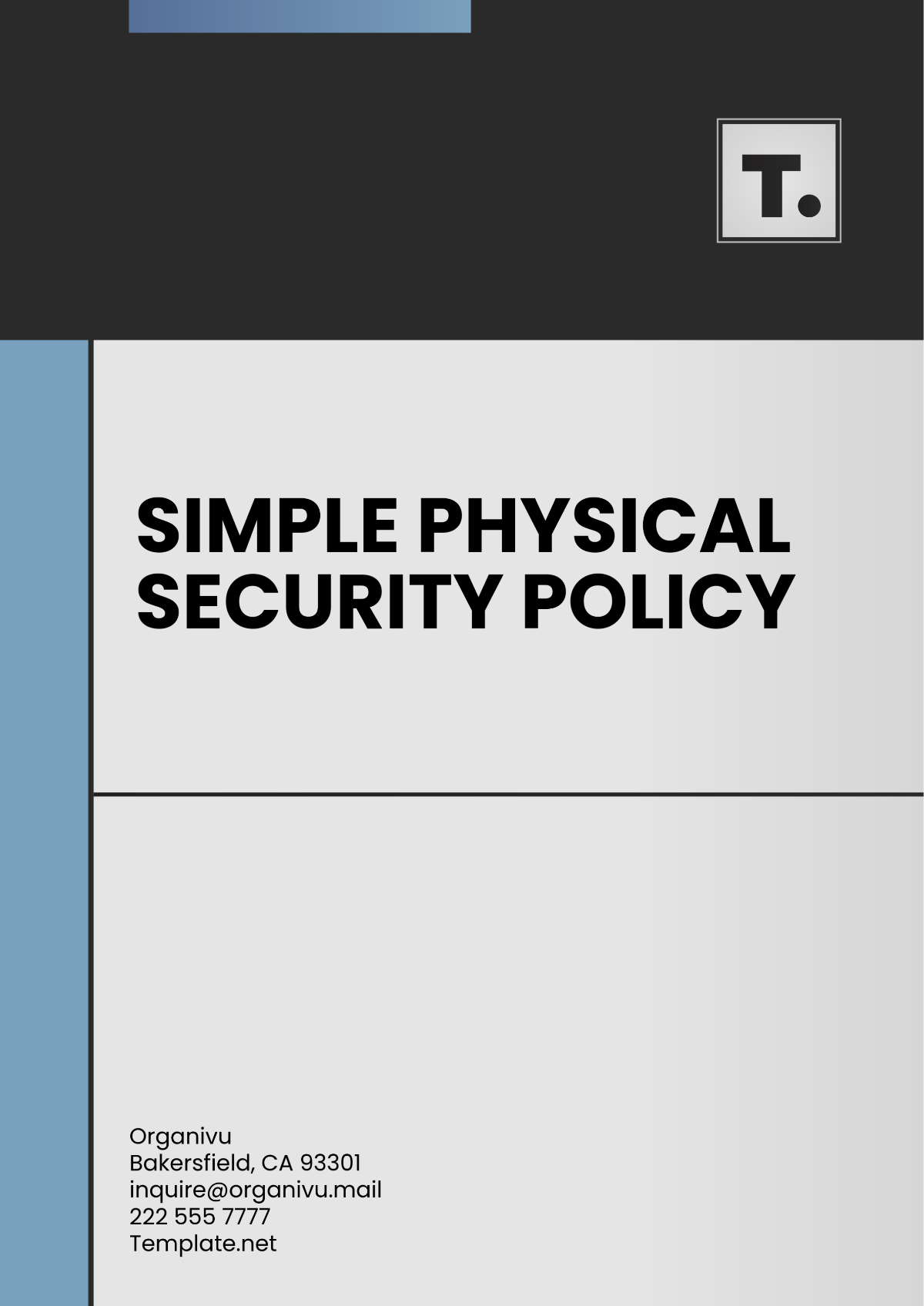 Free Simple Physical Security Policy Template to Edit Online