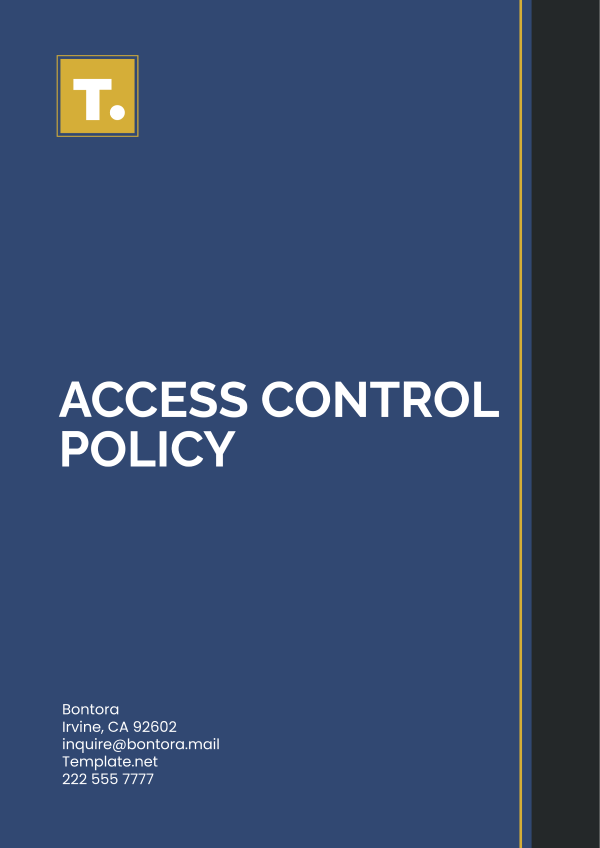 Free Access Control Policy Template to Edit Online