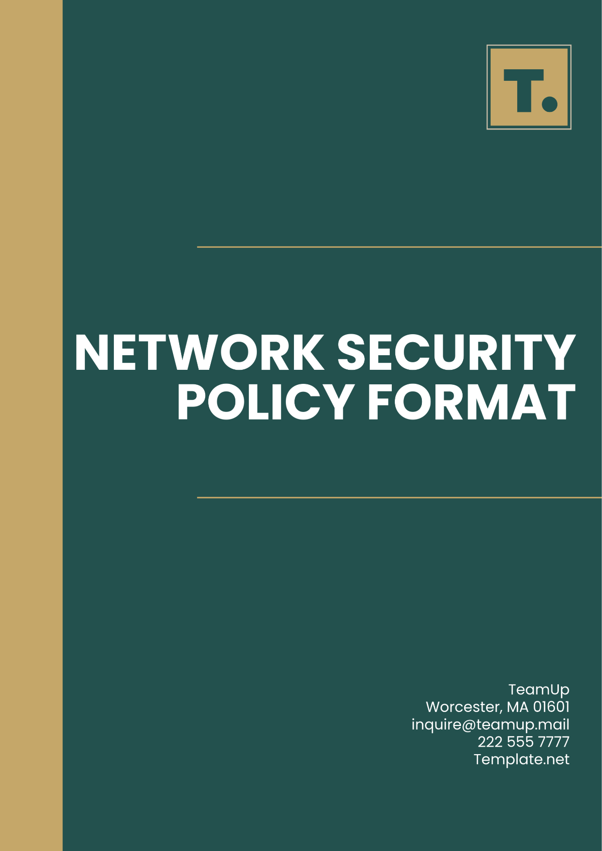 Network Security Policy Format Template - Edit Online & Download