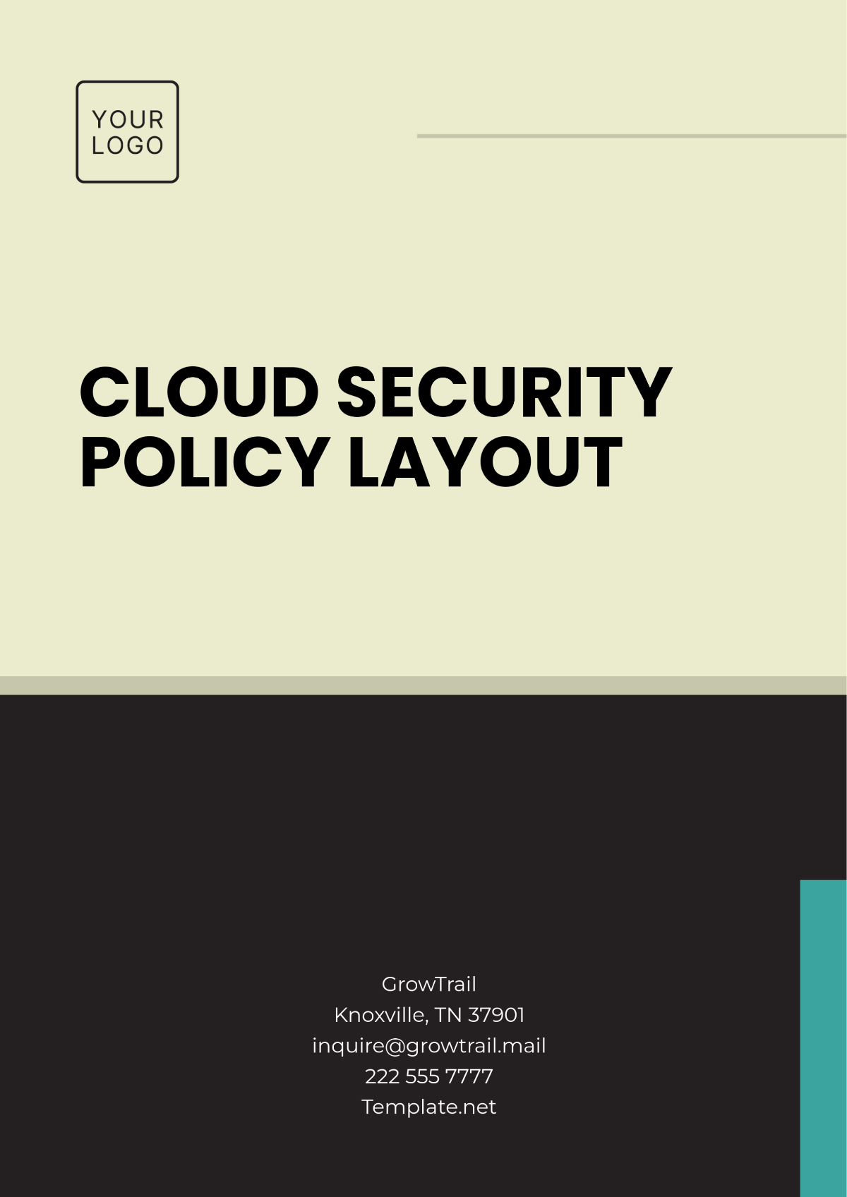 Free Cloud Security Policy Layout Template to Edit Online