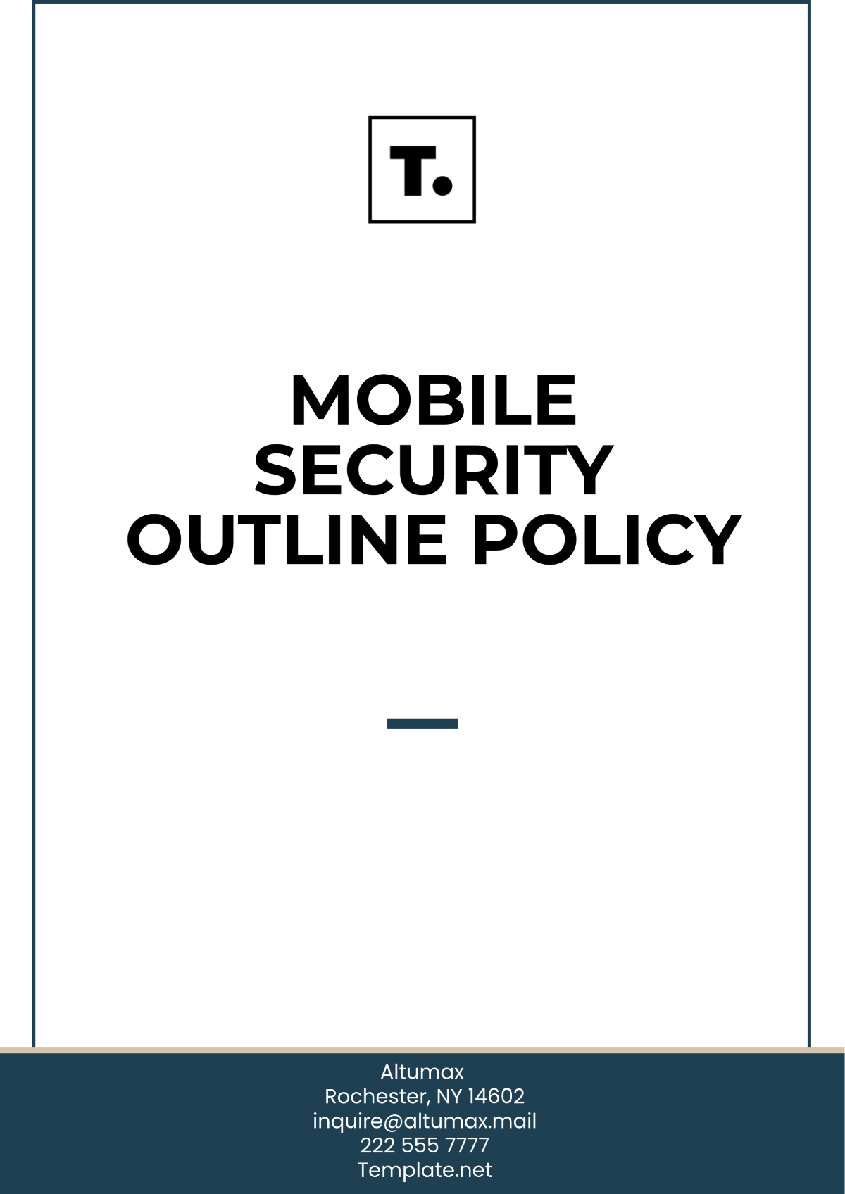 Free Mobile Security Outline Policy Template to Edit Online