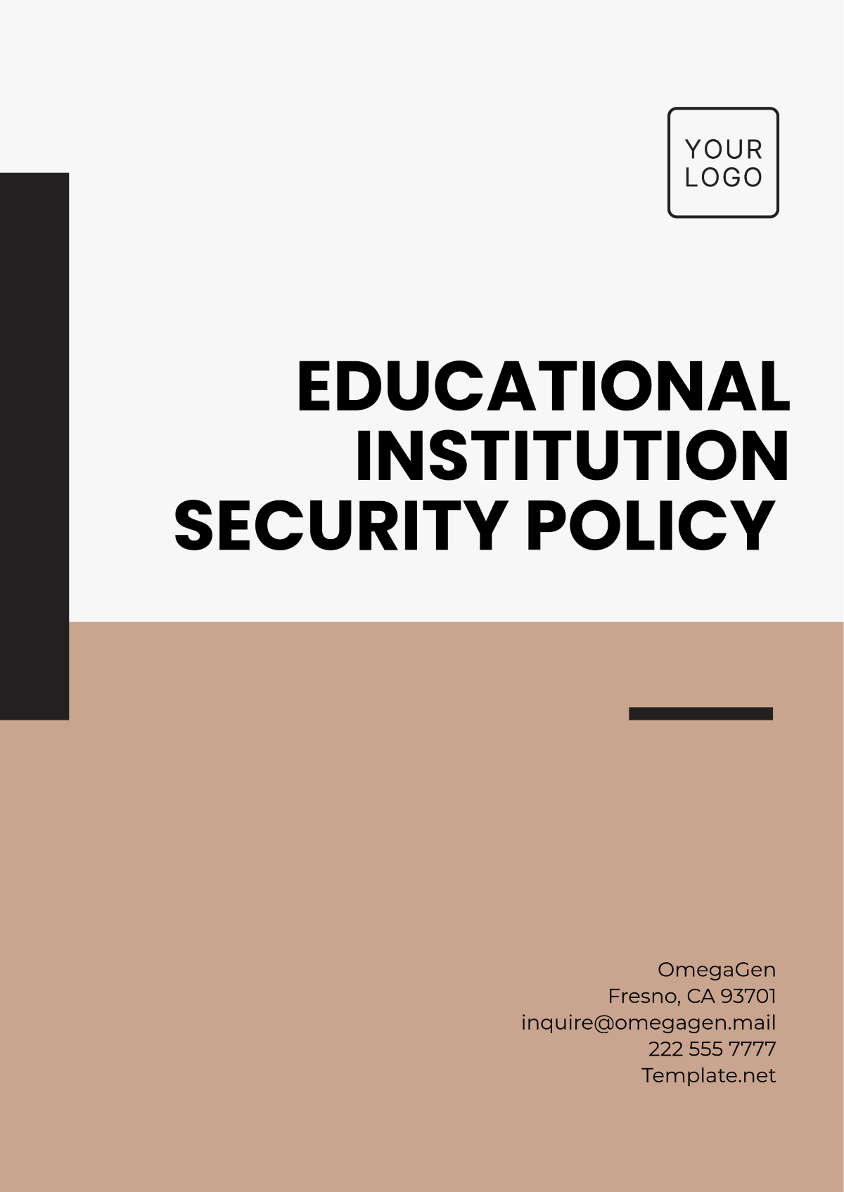 Educational Institution Security Policy Template - Edit Online & Download