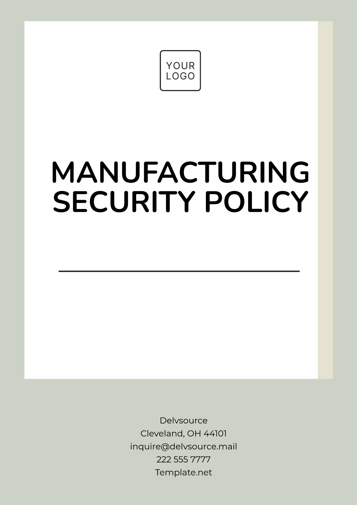 Free Security Policy Templates To Edit Online Free Security Policy Templates To Edit Online