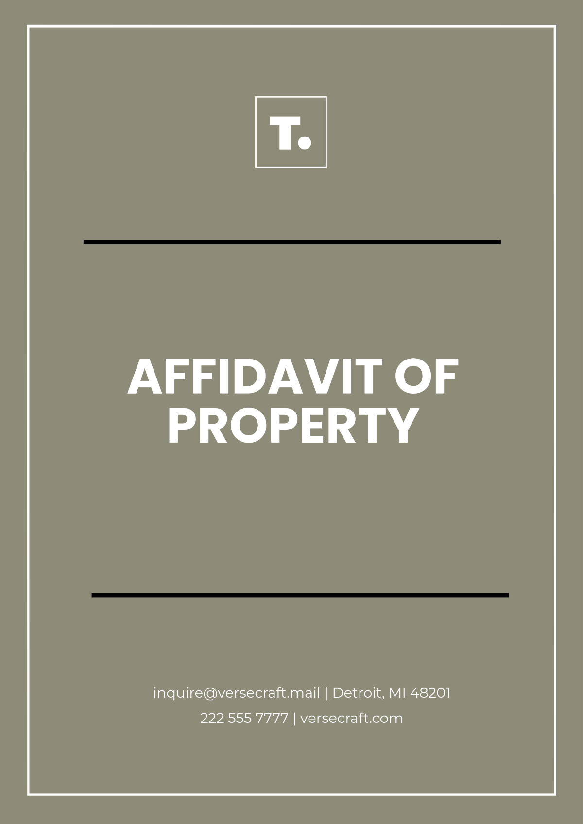 Free Affidavit Of Property Template Edit Online Download Template Net