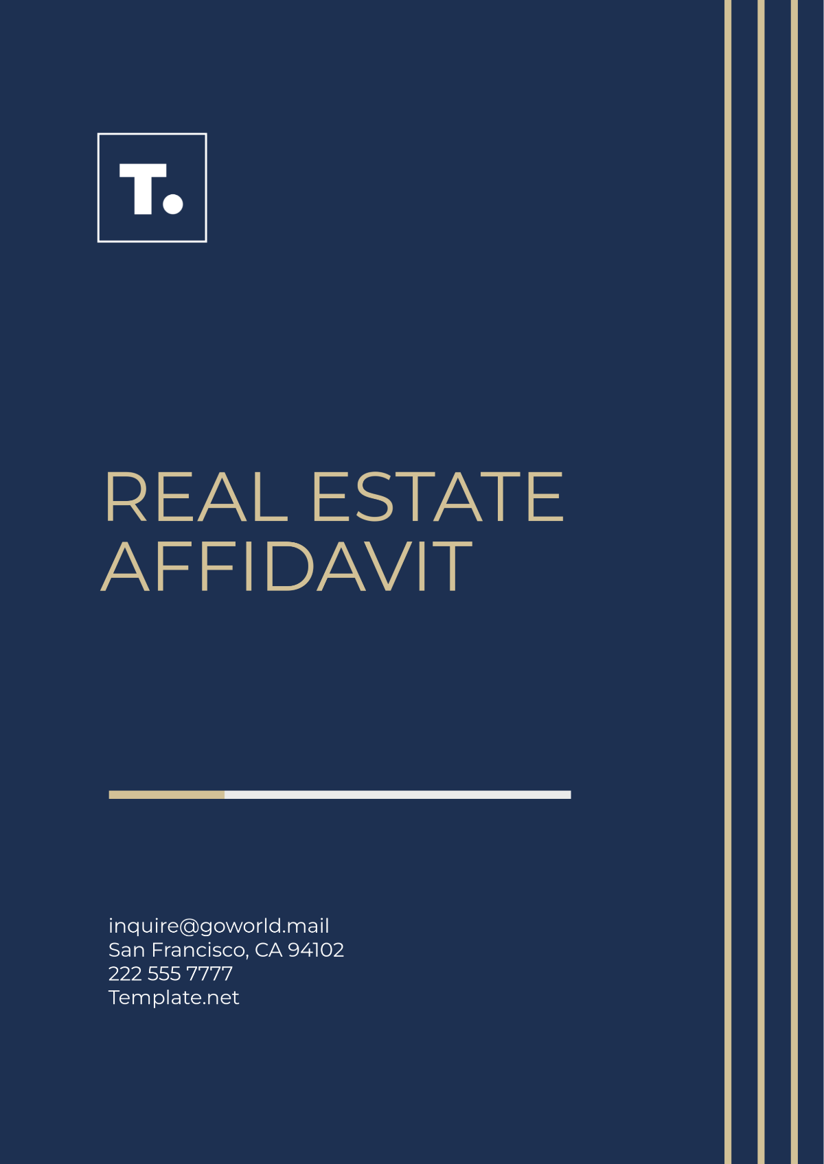 Free Real Estate Affidavit Template Edit Online Download Template Net