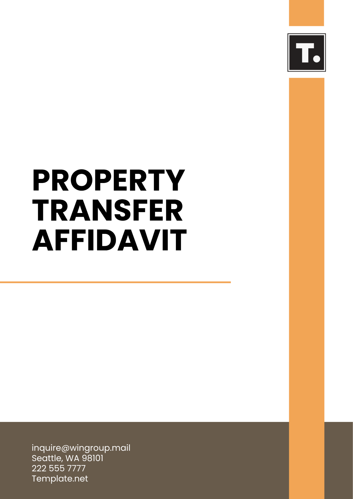 Property Transfer Affidavit Template - Edit Online & Download