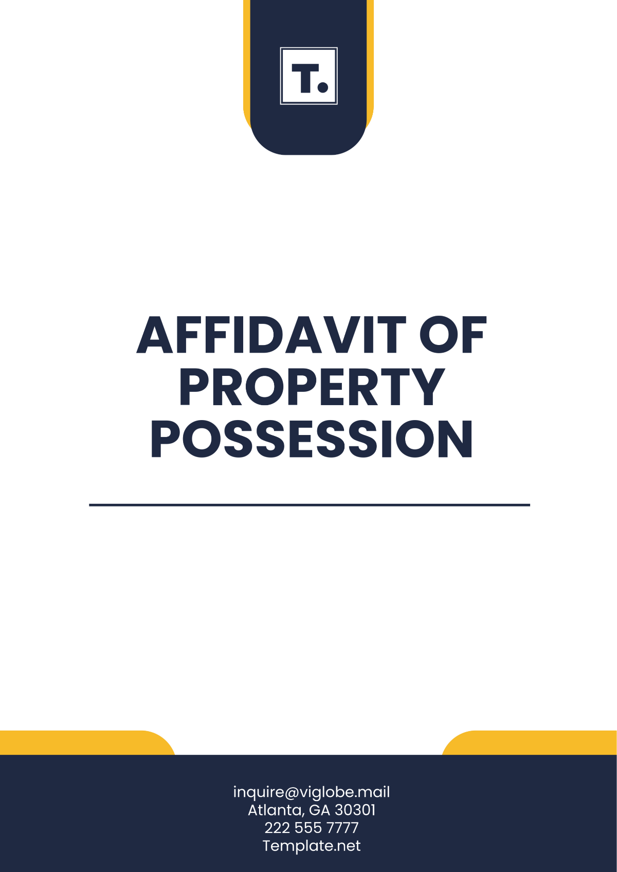 Affidavit of Property Possession Template - Edit Online & Download