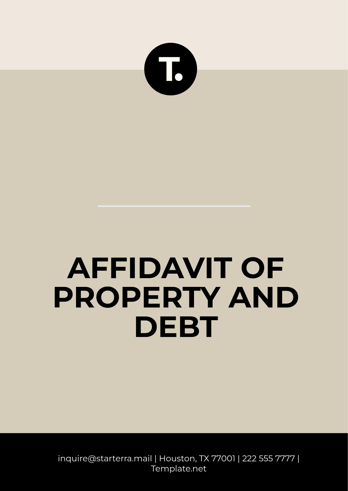 Affidavit of Property and Debt Template - Edit Online & Download