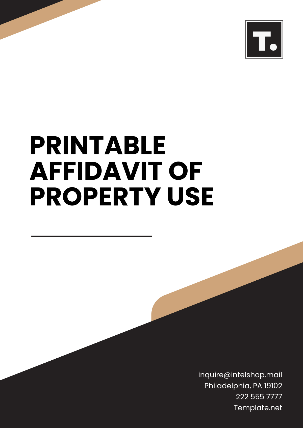 Free Printable Affidavit of Property Use Template to Edit Online