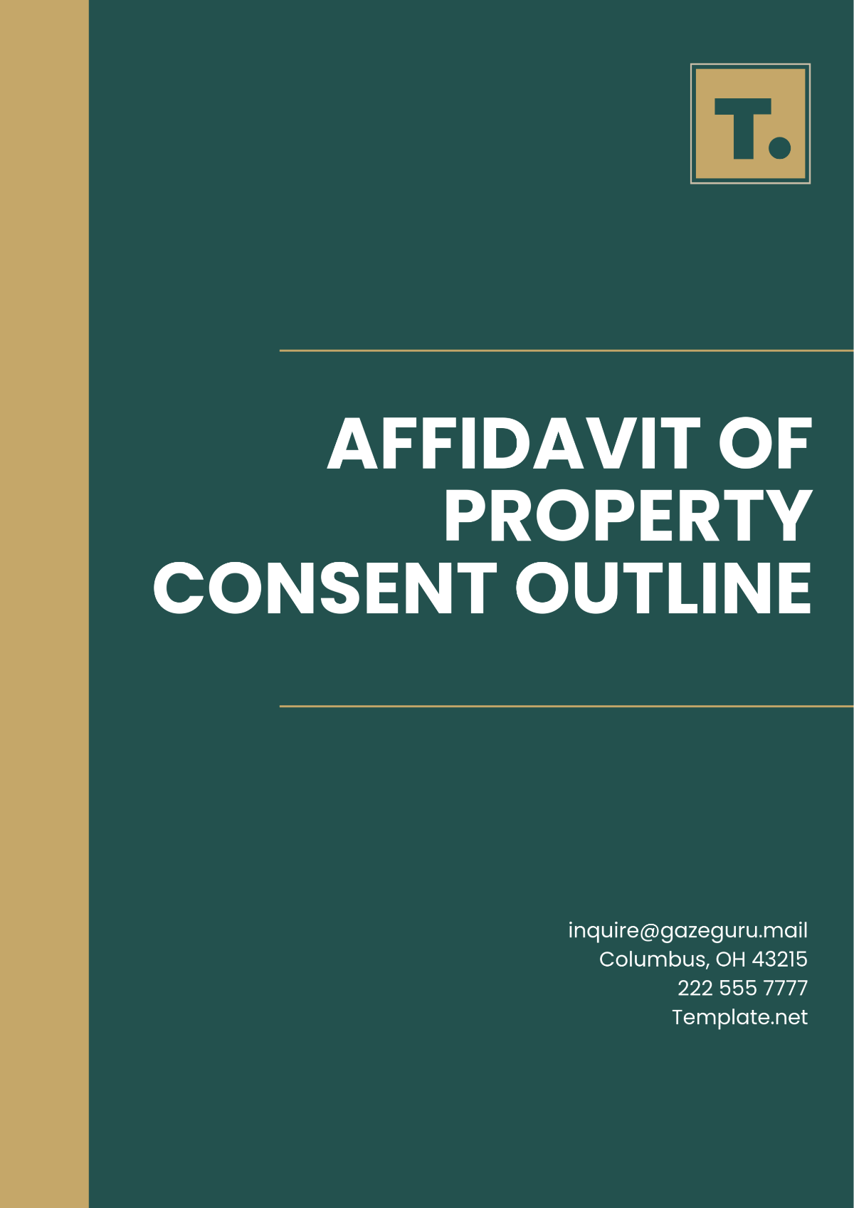 Affidavit of Property Consent Outline Template - Edit Online & Download