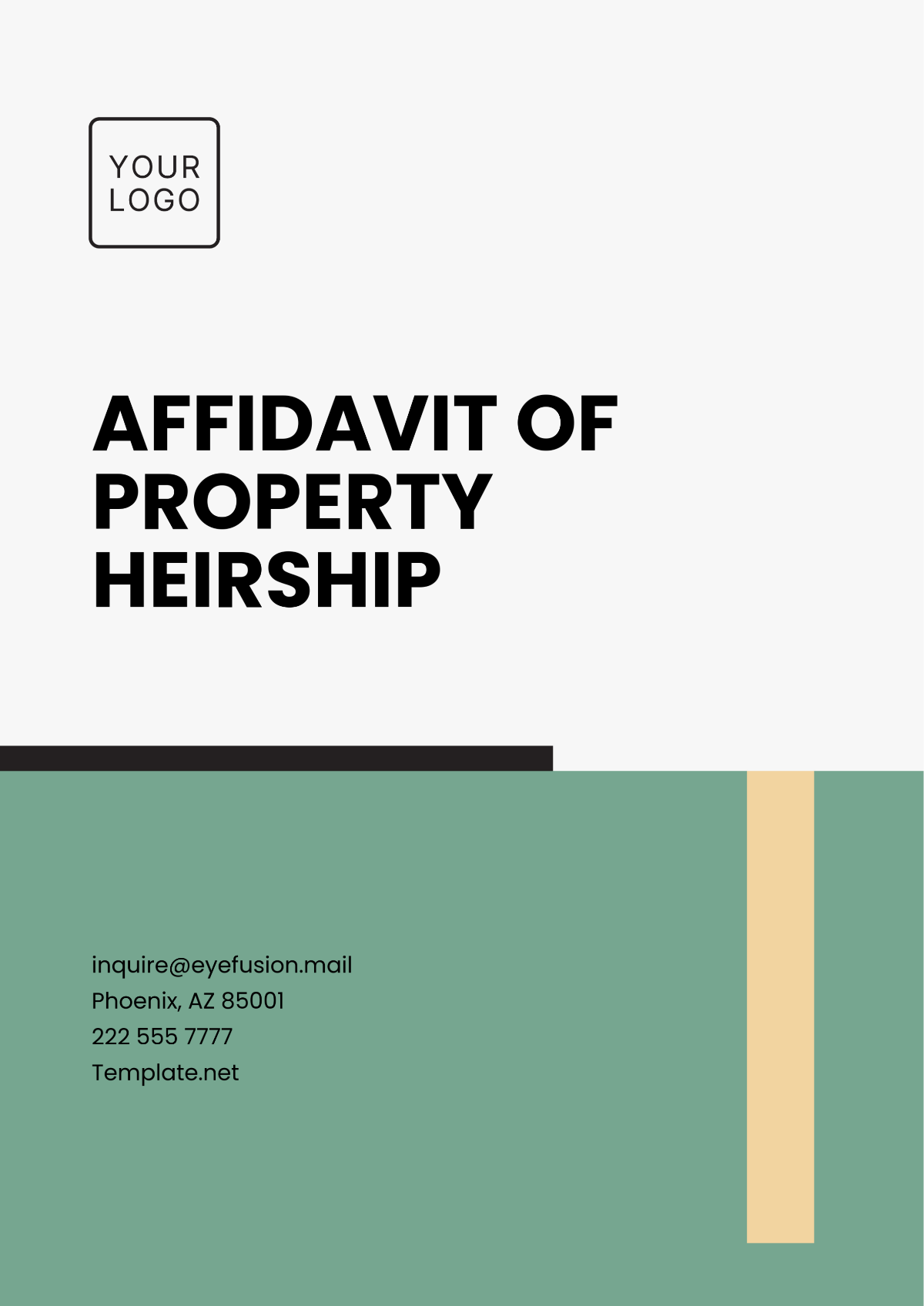 Affidavit of Property Heirship Template - Edit Online & Download