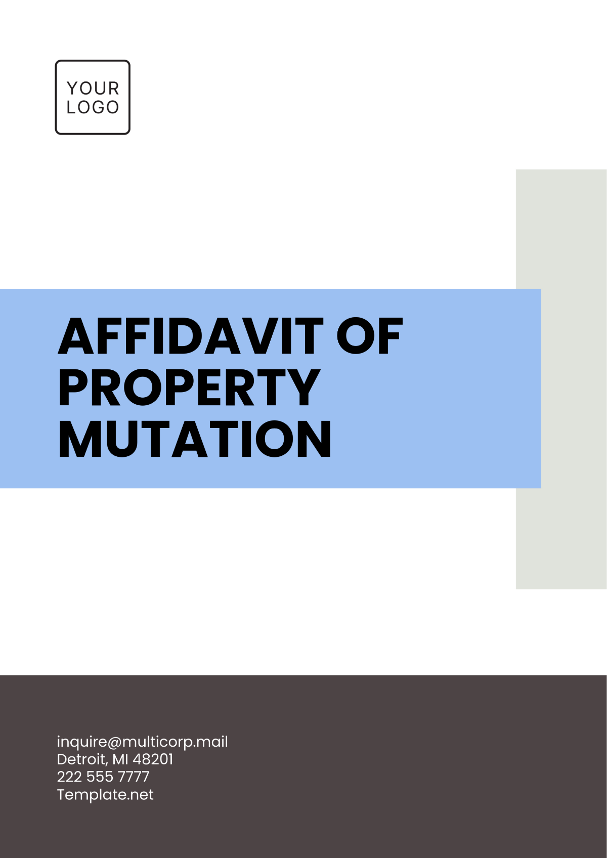 Affidavit of Property Mutation Template - Edit Online & Download