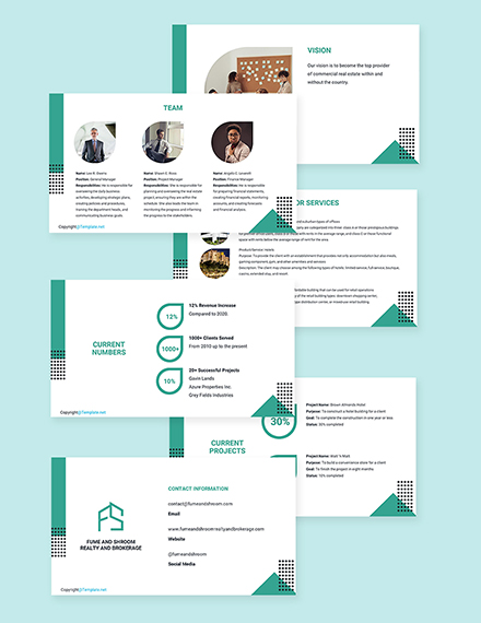 Free Creative Real Estate Profile Template Google Slides Apple 