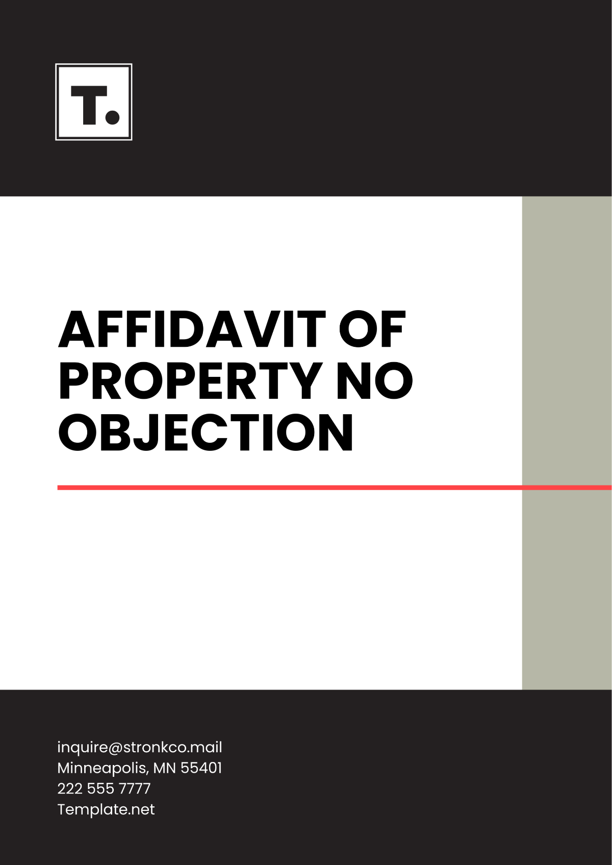 Affidavit of Property No Objection Template - Edit Online & Download