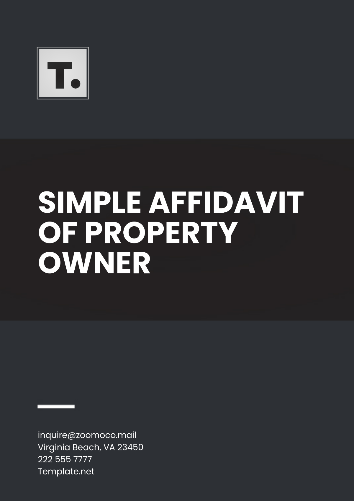 Simple Affidavit of Property Owner Template - Edit Online & Download